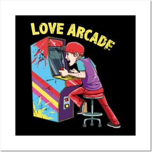 Arcade Game Machine Retro Gaming 80s Oldschool Gamer Posters and Art